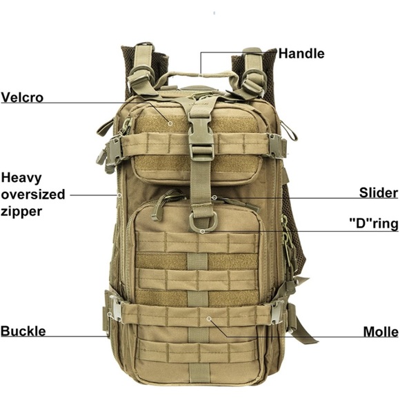 Military Tactical Assault Backpack Water Resistant - Picture 5 of 8